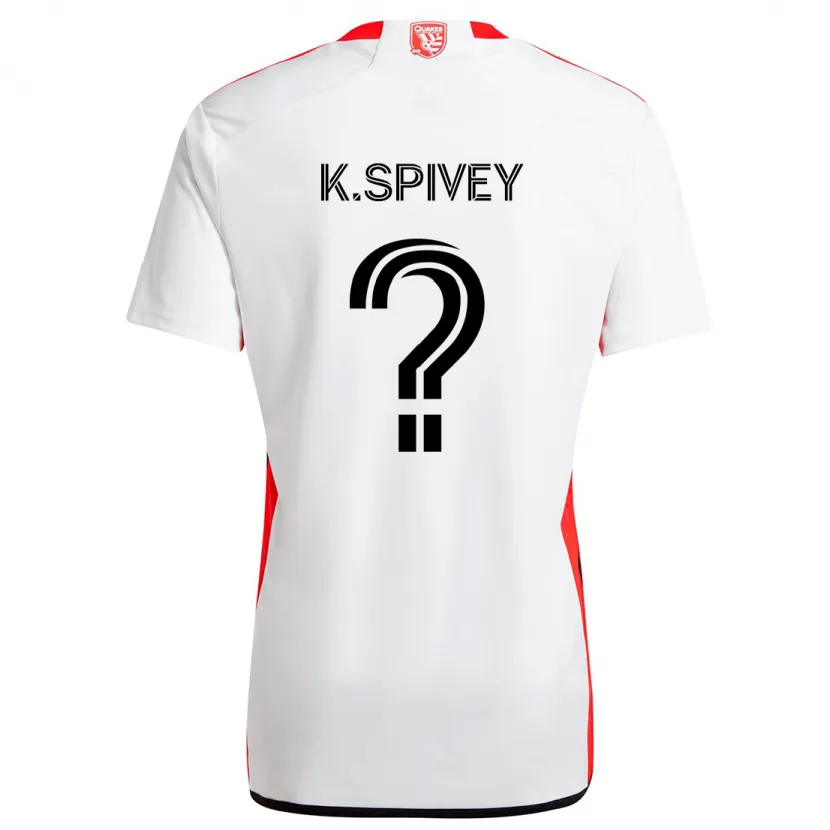 Danxen Kid Kaedren Spivey #0 White Red Away Jersey 2024/25 T-Shirt