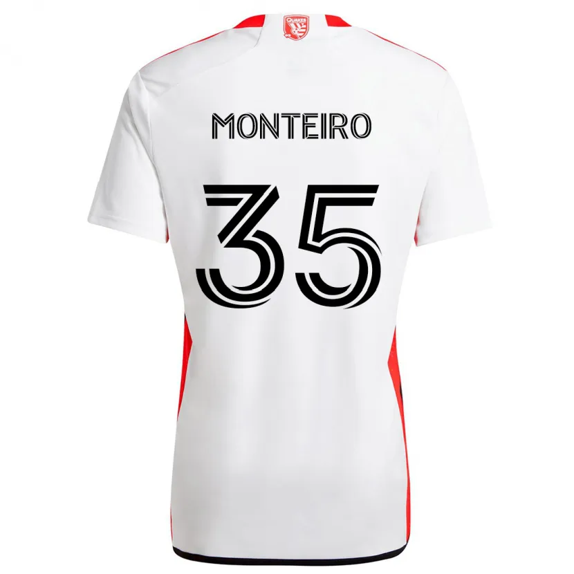 Danxen Kid Jamiro Monteiro #35 White Red Away Jersey 2024/25 T-Shirt