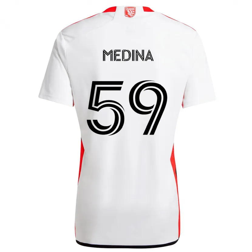 Danxen Kid Cruz Medina #59 White Red Away Jersey 2024/25 T-Shirt