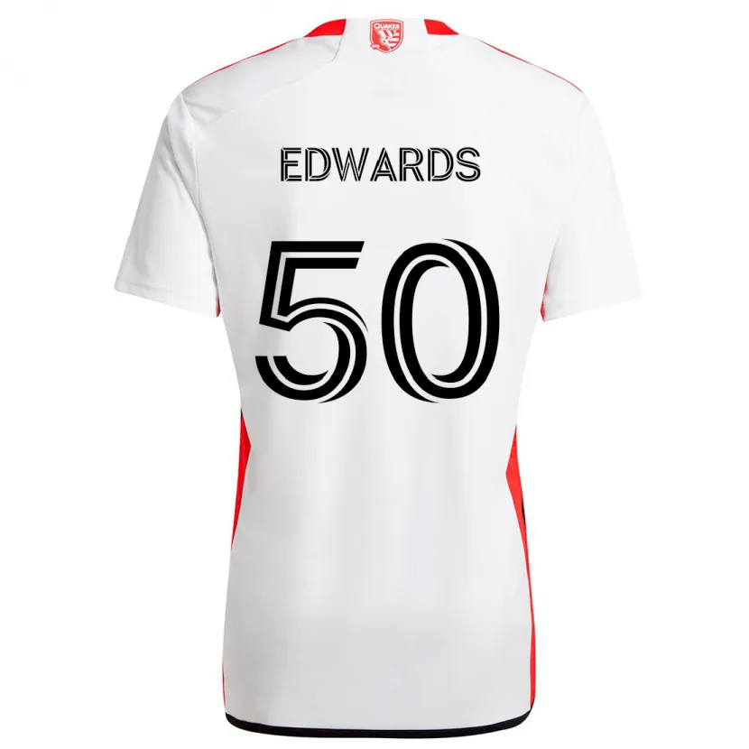 Danxen Kid Aaron Edwards #50 White Red Away Jersey 2024/25 T-Shirt