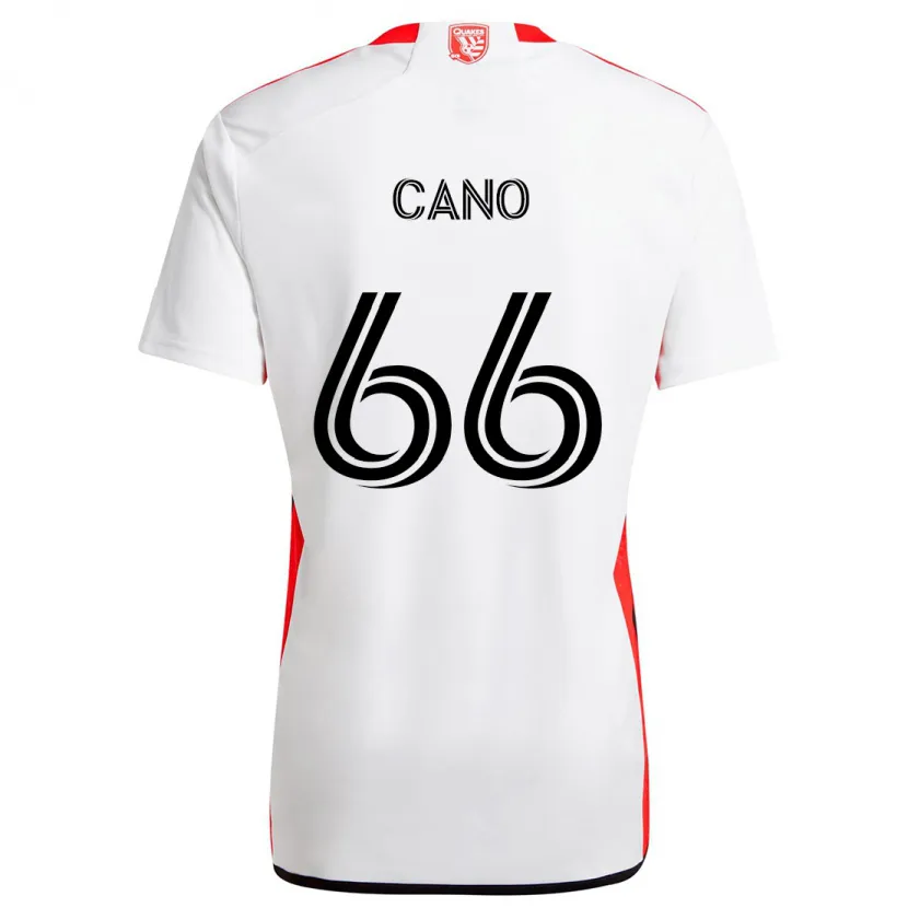 Danxen Kid Alejandro Cano #66 White Red Away Jersey 2024/25 T-Shirt