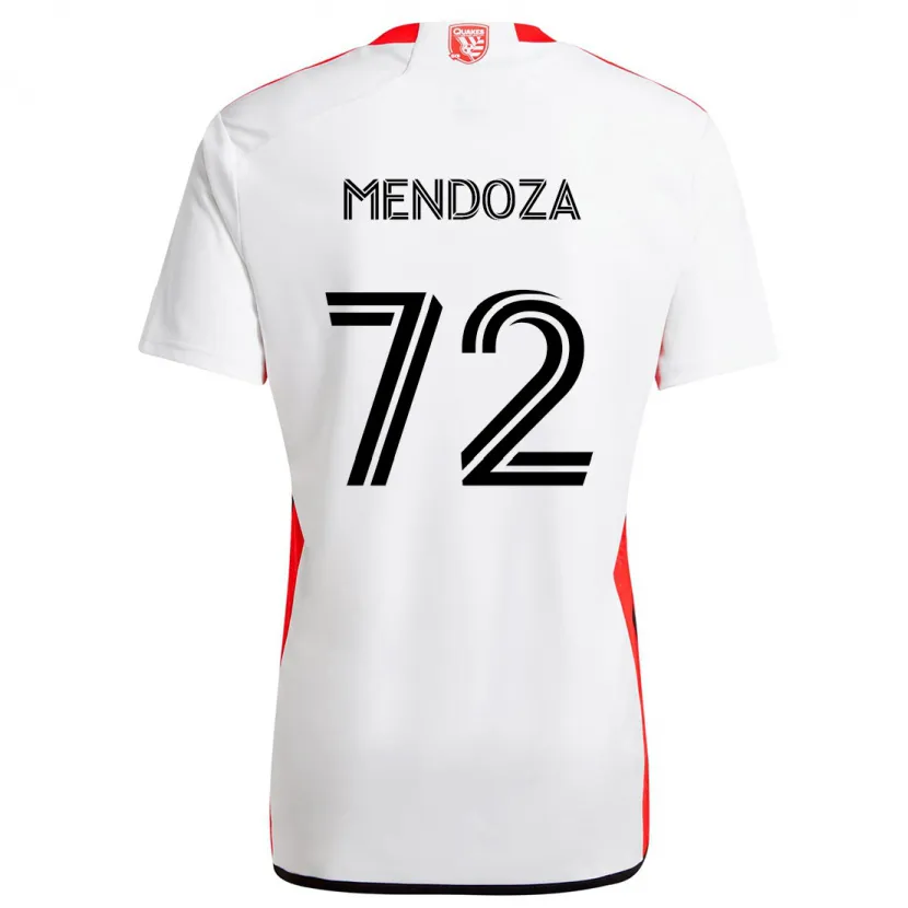 Danxen Kid Edwyn Mendoza #72 White Red Away Jersey 2024/25 T-Shirt