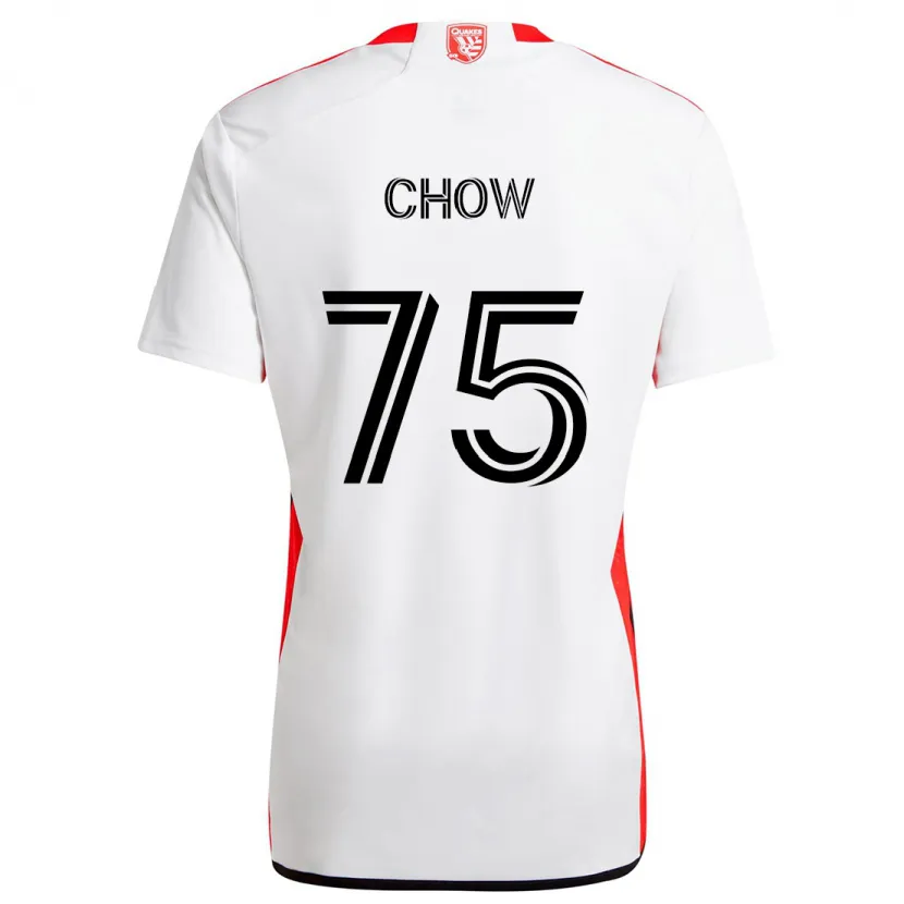 Danxen Kid Alex Chow #75 White Red Away Jersey 2024/25 T-Shirt