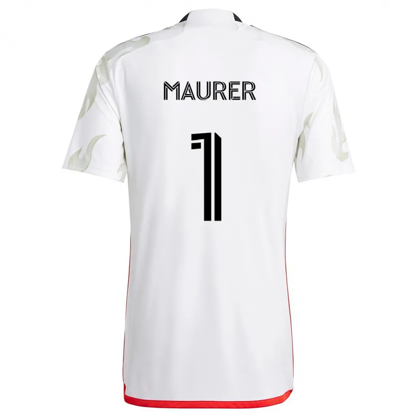 Danxen Kid Jimmy Maurer #1 White Red Black Away Jersey 2024/25 T-Shirt