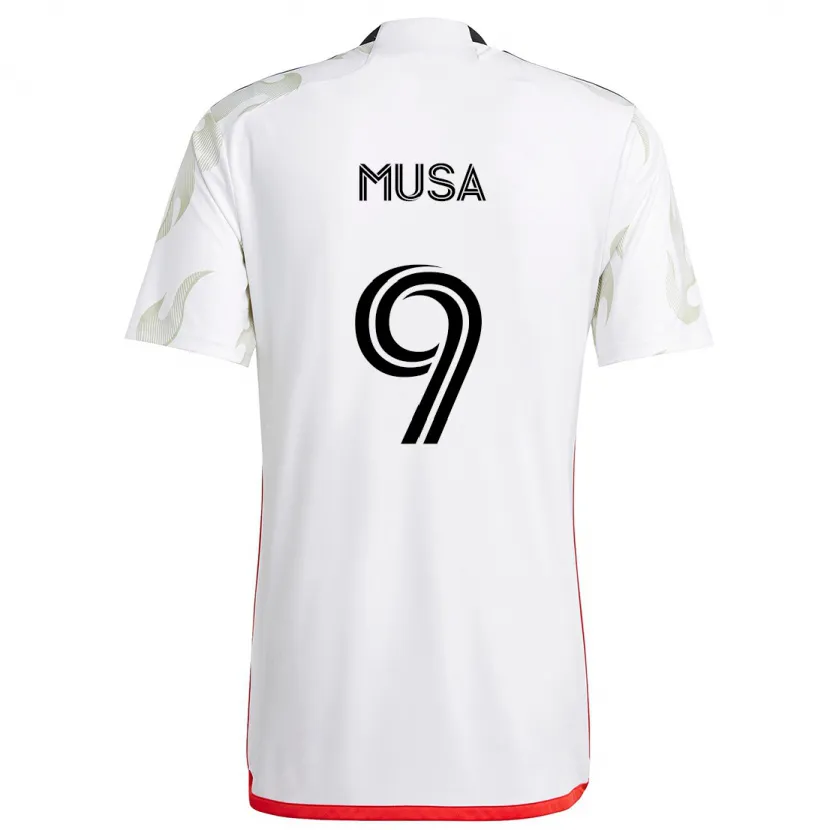 Danxen Kid Petar Musa #9 White Red Black Away Jersey 2024/25 T-Shirt