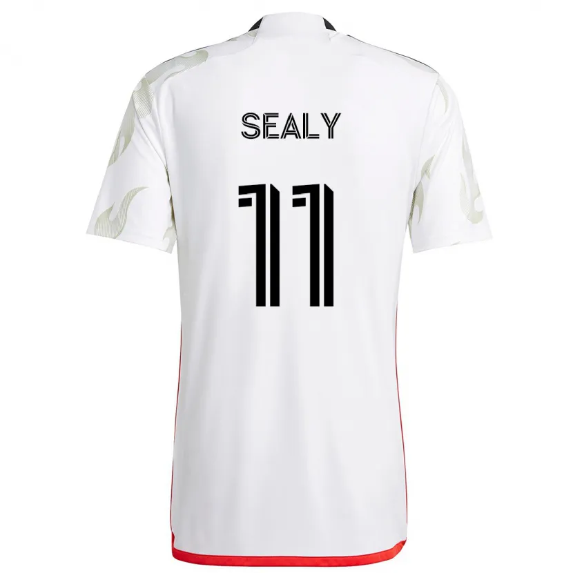 Danxen Kid Dante Sealy #11 White Red Black Away Jersey 2024/25 T-Shirt