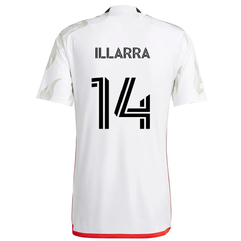 Danxen Kid Asier Illarramendi #14 White Red Black Away Jersey 2024/25 T-Shirt