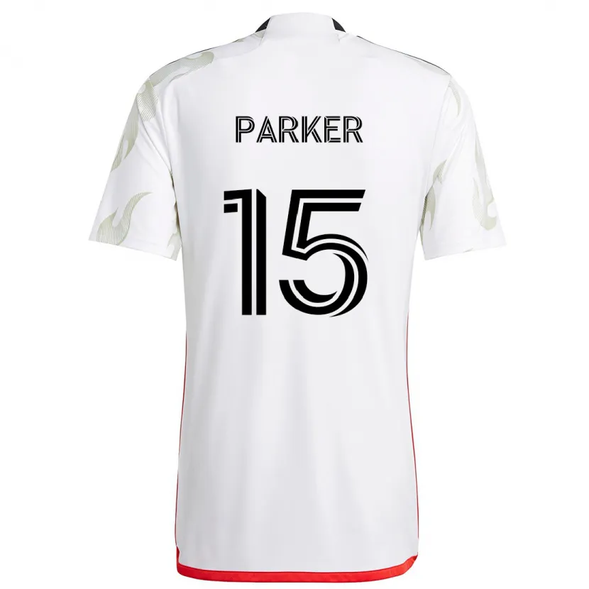 Danxen Kid Isaiah Parker #15 White Red Black Away Jersey 2024/25 T-Shirt