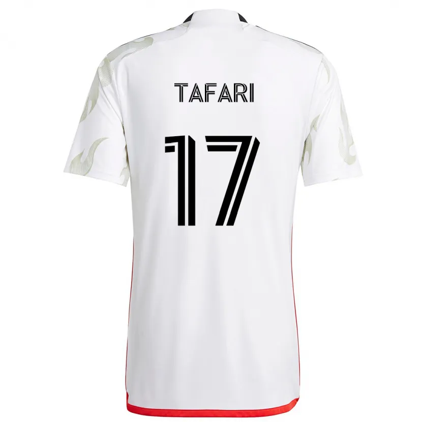 Danxen Kid Nkosi Tafari #17 White Red Black Away Jersey 2024/25 T-Shirt