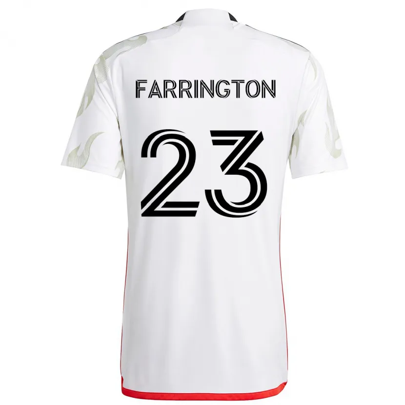 Danxen Kid Logan Farrington #23 White Red Black Away Jersey 2024/25 T-Shirt