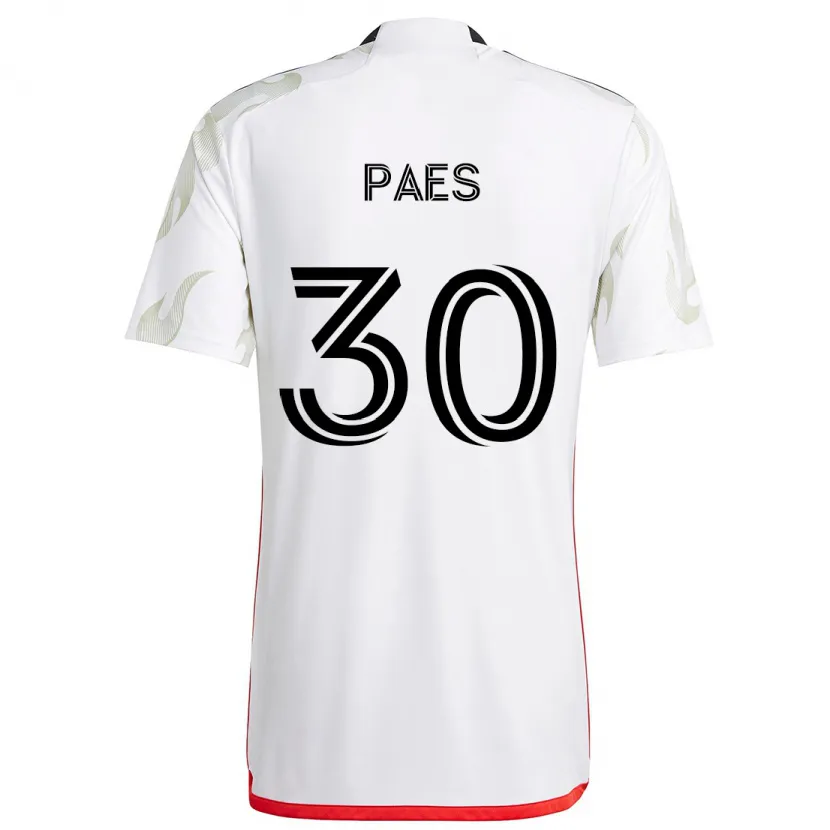 Danxen Kid Maarten Paes #30 White Red Black Away Jersey 2024/25 T-Shirt