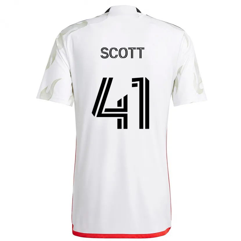 Danxen Kid Tarik Scott #41 White Red Black Away Jersey 2024/25 T-Shirt