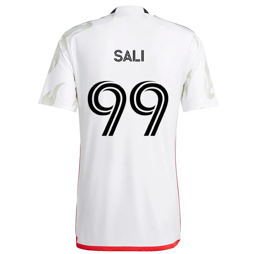 Danxen Kid Enes Sali #99 White Red Black Away Jersey 2024/25 T-Shirt