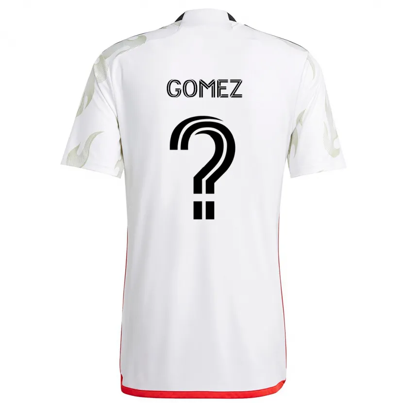 Danxen Kid Victor Gomez #0 White Red Black Away Jersey 2024/25 T-Shirt