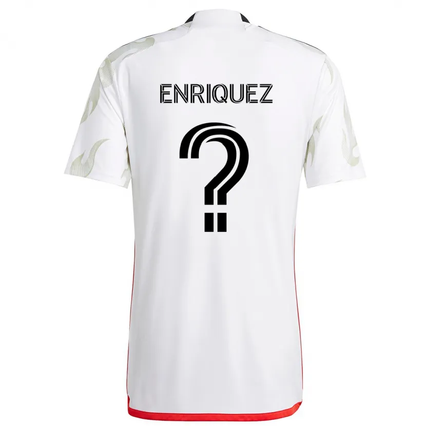 Danxen Kid Fabian Enriquez #0 White Red Black Away Jersey 2024/25 T-Shirt