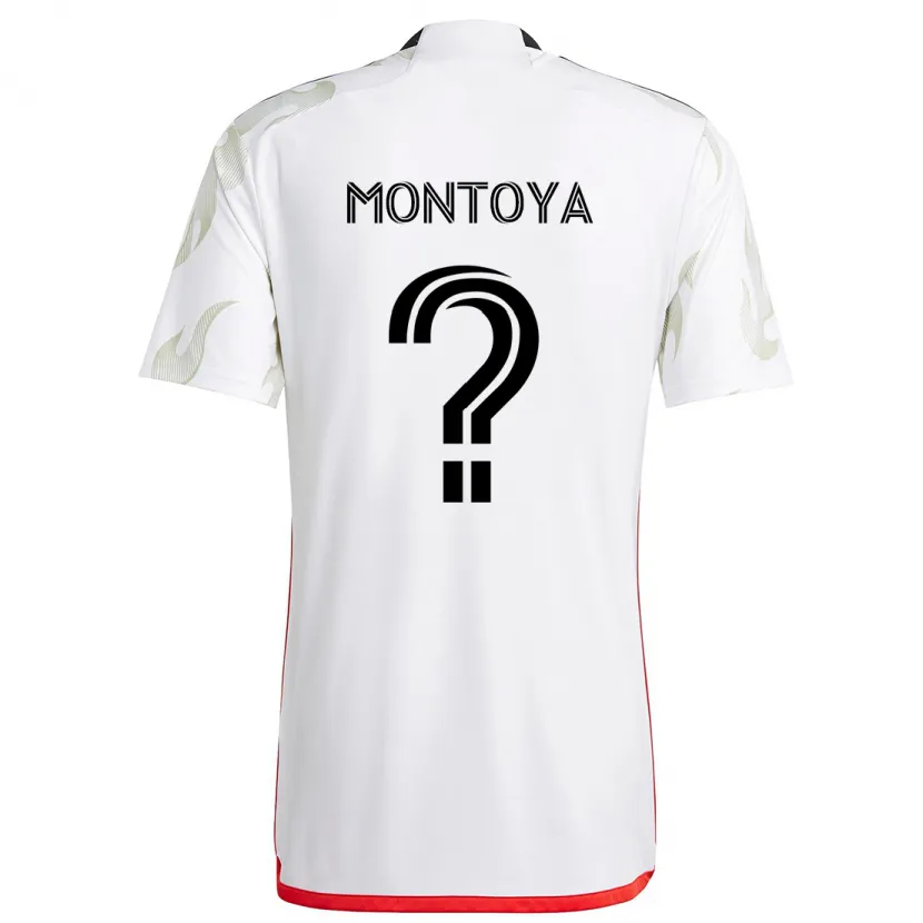 Danxen Kid Nicolás Montoya #0 White Red Black Away Jersey 2024/25 T-Shirt