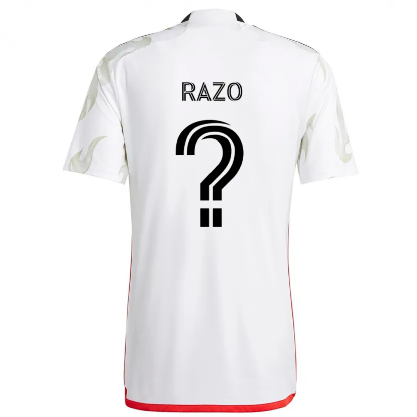 Danxen Kid Edgar Razo #0 White Red Black Away Jersey 2024/25 T-Shirt