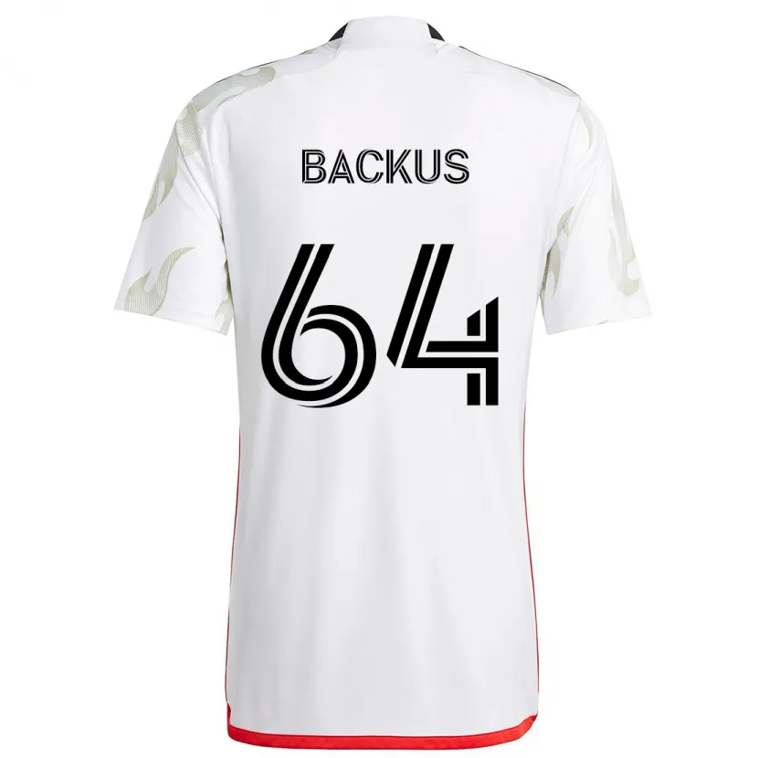 Danxen Kid Braeden Backus #64 White Red Black Away Jersey 2024/25 T-Shirt