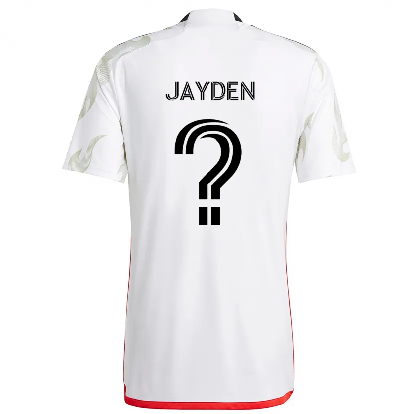 Danxen Kid Rus Jayden #0 White Red Black Away Jersey 2024/25 T-Shirt