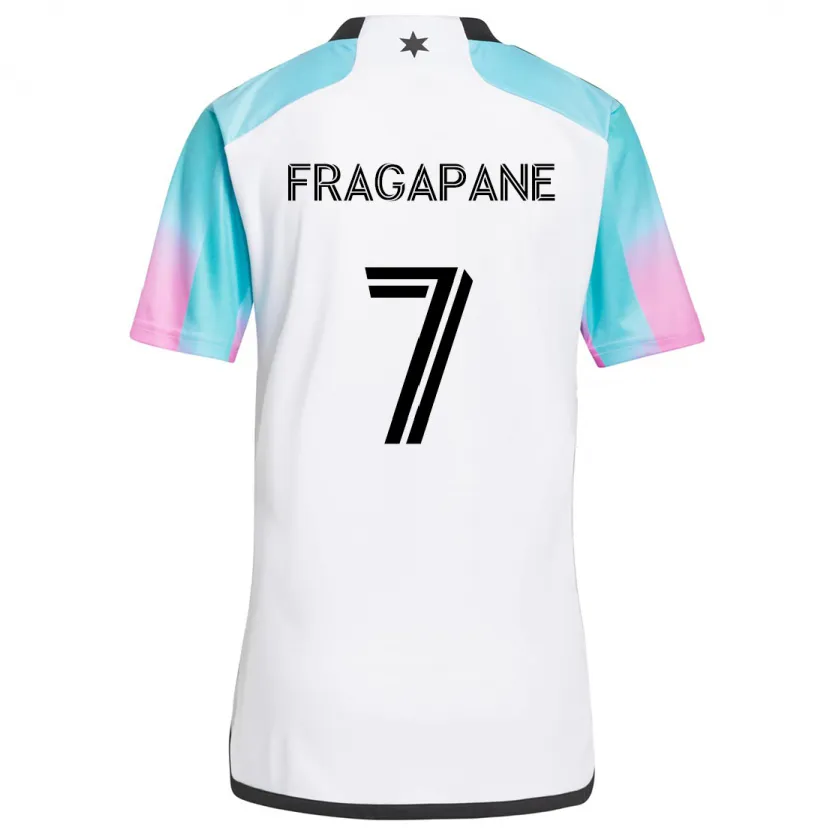 Danxen Kid Franco Fragapane #7 White Blue Black Away Jersey 2024/25 T-Shirt