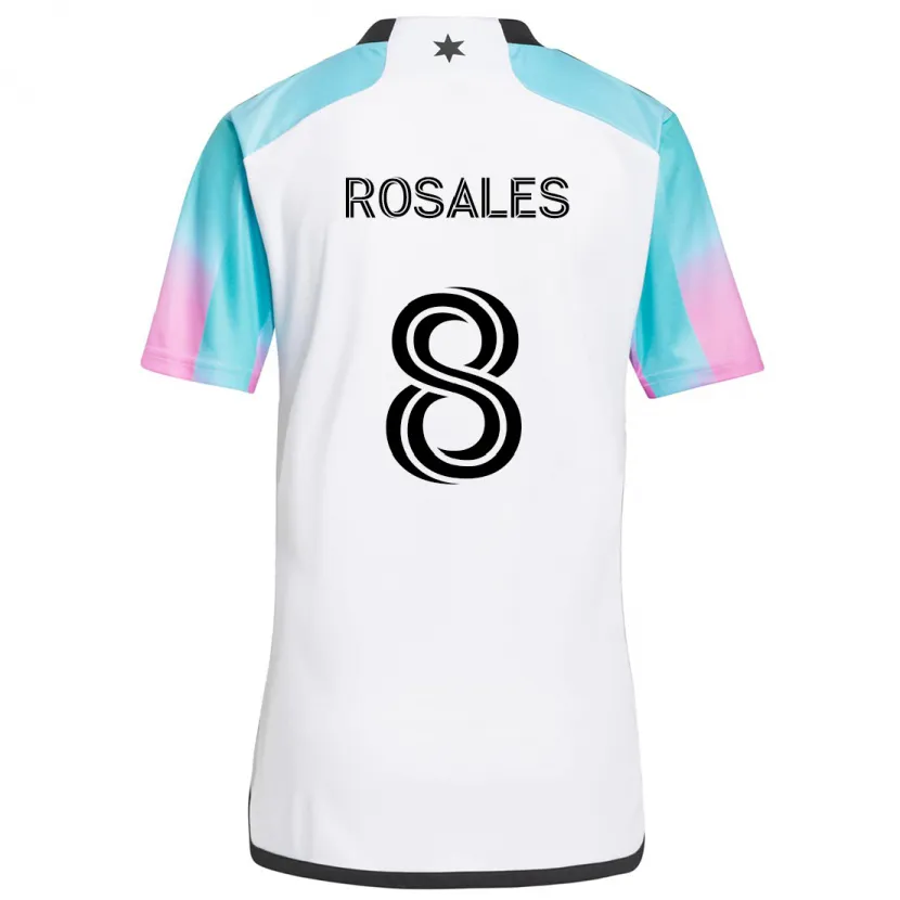 Danxen Kid Joseph Rosales #8 White Blue Black Away Jersey 2024/25 T-Shirt