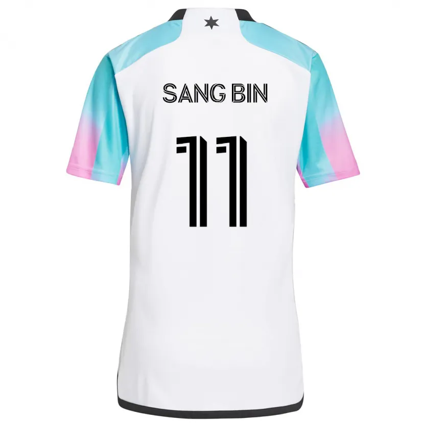 Danxen Kid Sang-Bin Jeong #11 White Blue Black Away Jersey 2024/25 T-Shirt