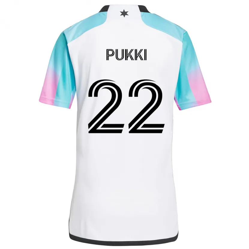 Danxen Kid Teemu Pukki #22 White Blue Black Away Jersey 2024/25 T-Shirt