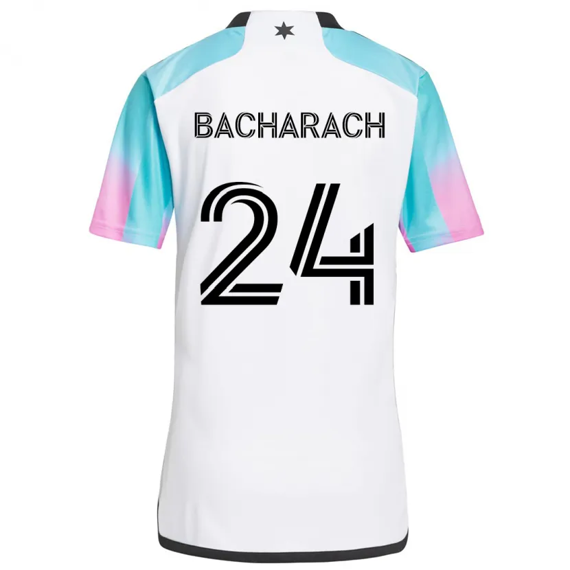 Danxen Kid Hugo Bacharach #24 White Blue Black Away Jersey 2024/25 T-Shirt