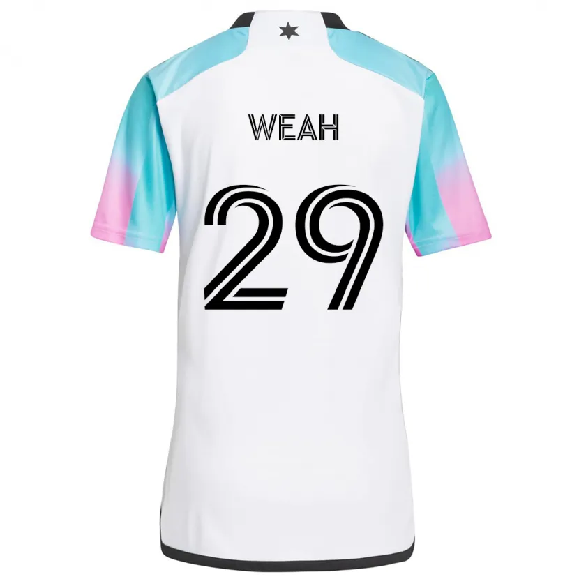 Danxen Kid Patrick Weah #29 White Blue Black Away Jersey 2024/25 T-Shirt