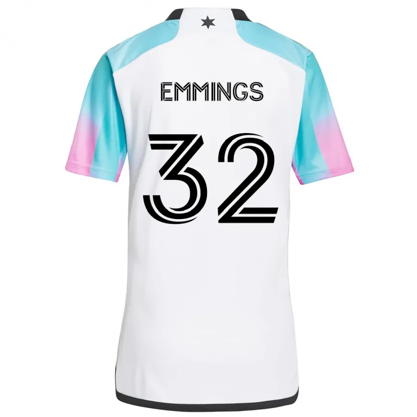 Danxen Kid Fred Emmings #32 White Blue Black Away Jersey 2024/25 T-Shirt