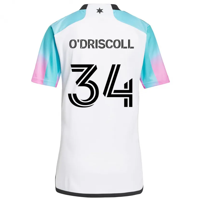 Danxen Kid Rory O'driscoll #34 White Blue Black Away Jersey 2024/25 T-Shirt