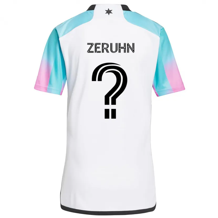 Danxen Kid Kai Zeruhn #0 White Blue Black Away Jersey 2024/25 T-Shirt