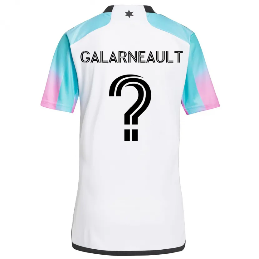 Danxen Kid Benjamin Galarneault #0 White Blue Black Away Jersey 2024/25 T-Shirt