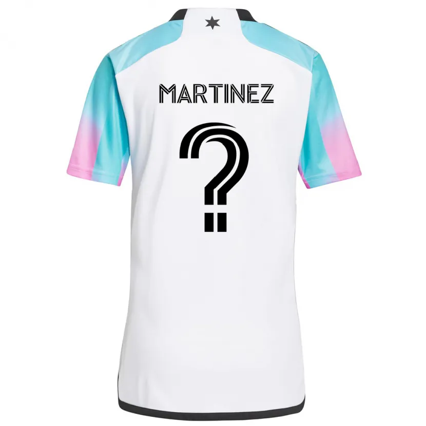 Danxen Kid Aidan Martinez #0 White Blue Black Away Jersey 2024/25 T-Shirt