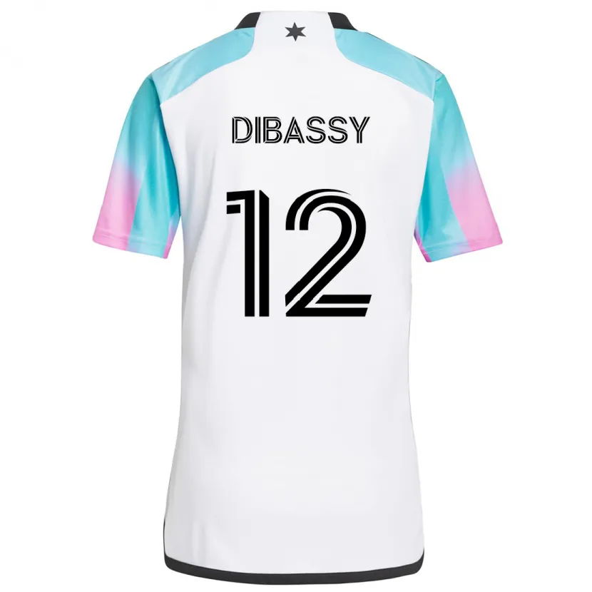 Danxen Kid Bakaye Dibassy #12 White Blue Black Away Jersey 2024/25 T-Shirt