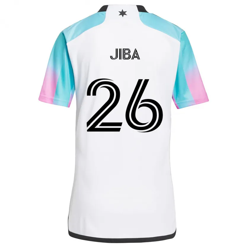 Danxen Kid Ryen Jiba #26 White Blue Black Away Jersey 2024/25 T-Shirt