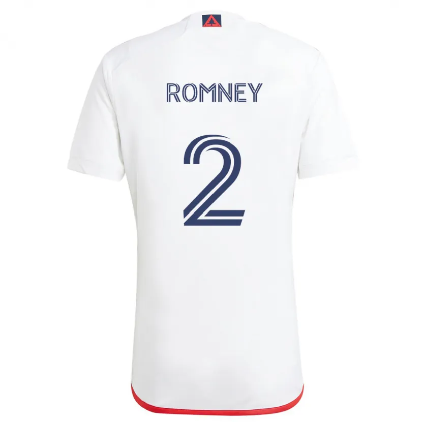 Danxen Kid Dave Romney #2 White Red Away Jersey 2024/25 T-Shirt