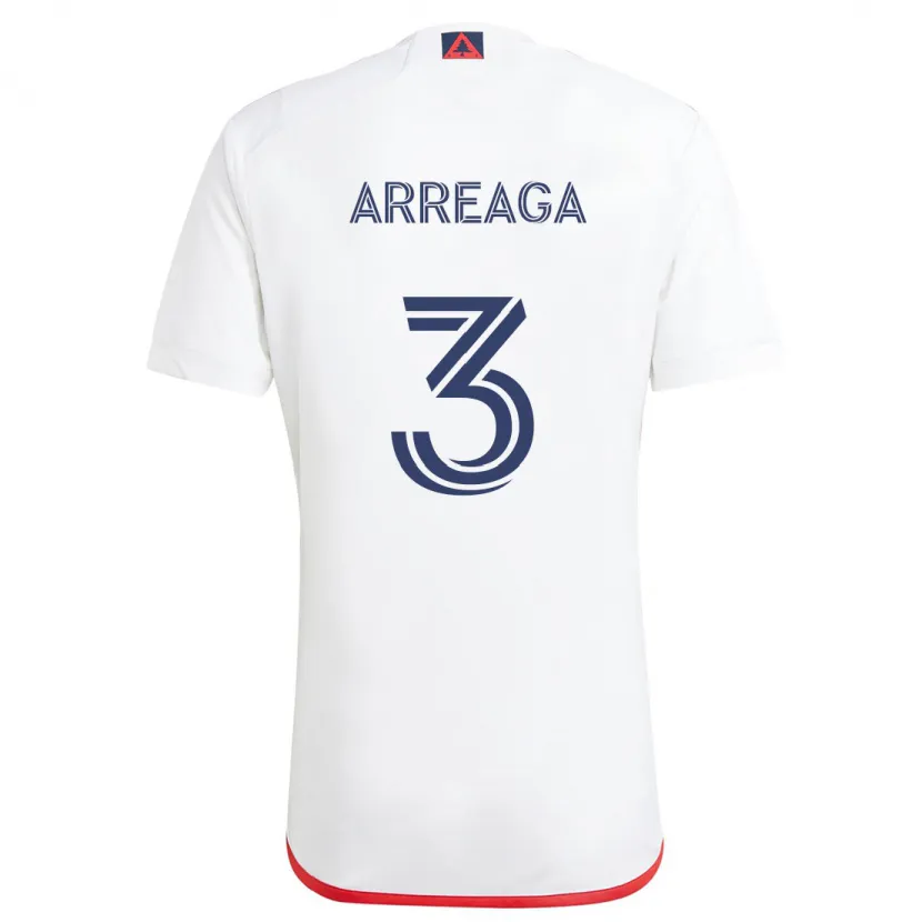 Danxen Kid Xavier Arreaga #3 White Red Away Jersey 2024/25 T-Shirt