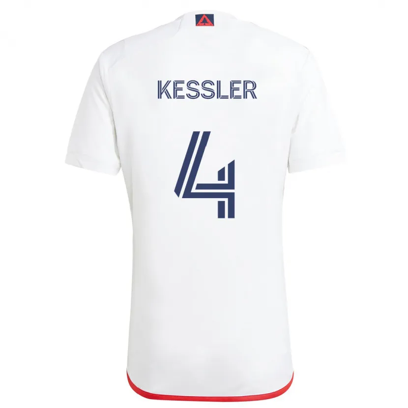 Danxen Kid Henry Kessler #4 White Red Away Jersey 2024/25 T-Shirt