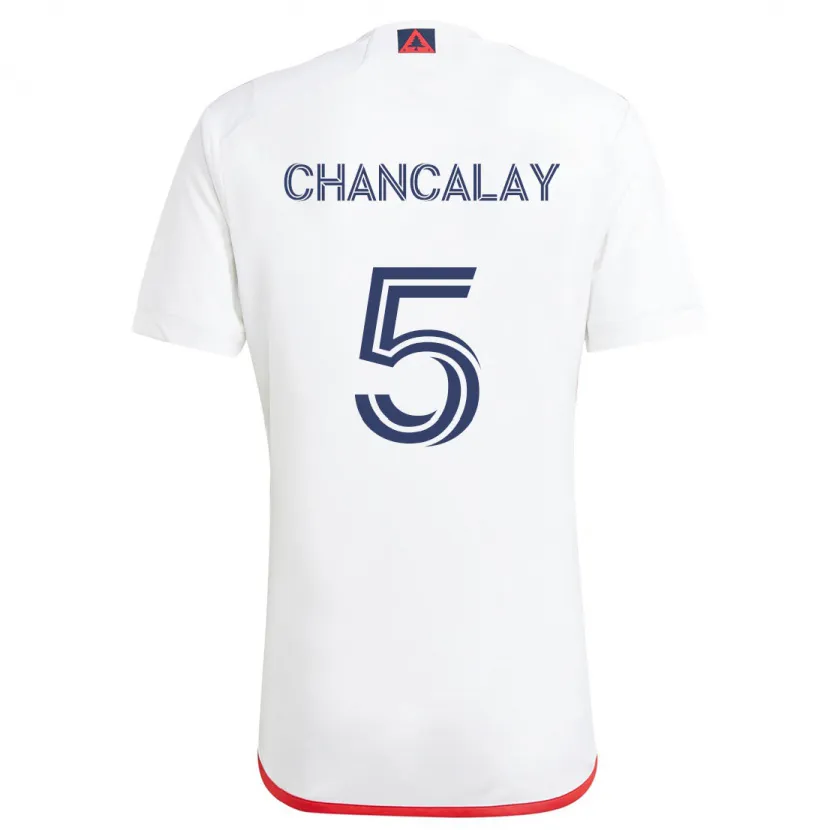 Danxen Kid Tomás Chancalay #5 White Red Away Jersey 2024/25 T-Shirt