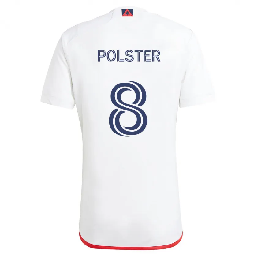 Danxen Kid Matt Polster #8 White Red Away Jersey 2024/25 T-Shirt