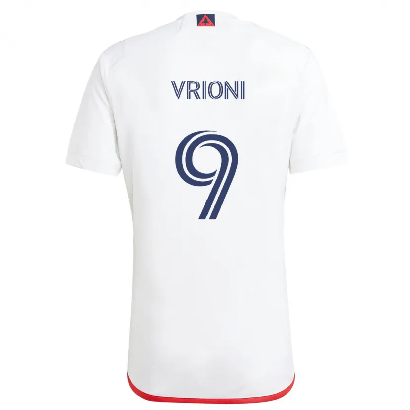 Danxen Kid Giacomo Vrioni #9 White Red Away Jersey 2024/25 T-Shirt