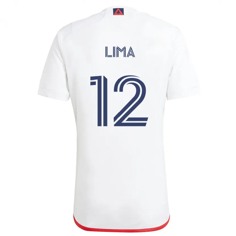 Danxen Kid Nick Lima #12 White Red Away Jersey 2024/25 T-Shirt