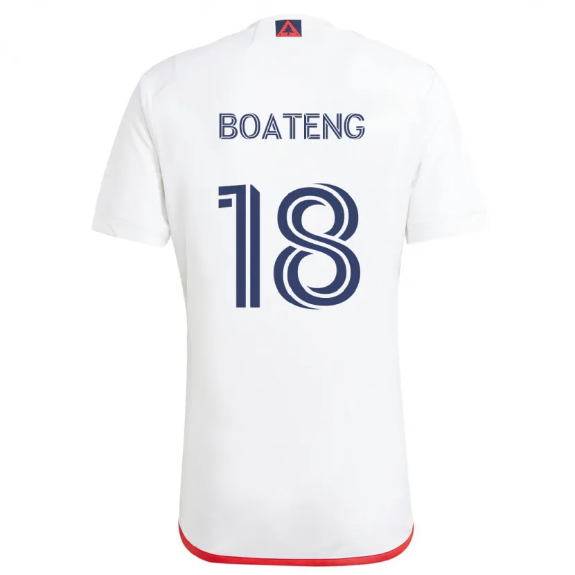 Danxen Kid Emmanuel Boateng #18 White Red Away Jersey 2024/25 T-Shirt