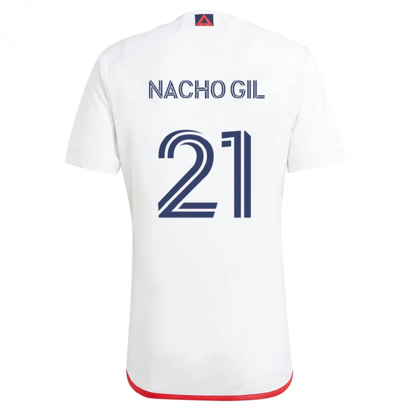 Danxen Kid Nacho Gil #21 White Red Away Jersey 2024/25 T-Shirt