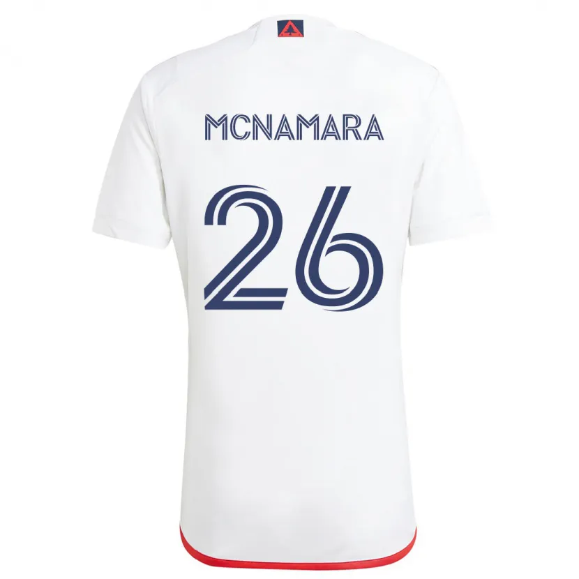 Danxen Kid Tommy Mcnamara #26 White Red Away Jersey 2024/25 T-Shirt