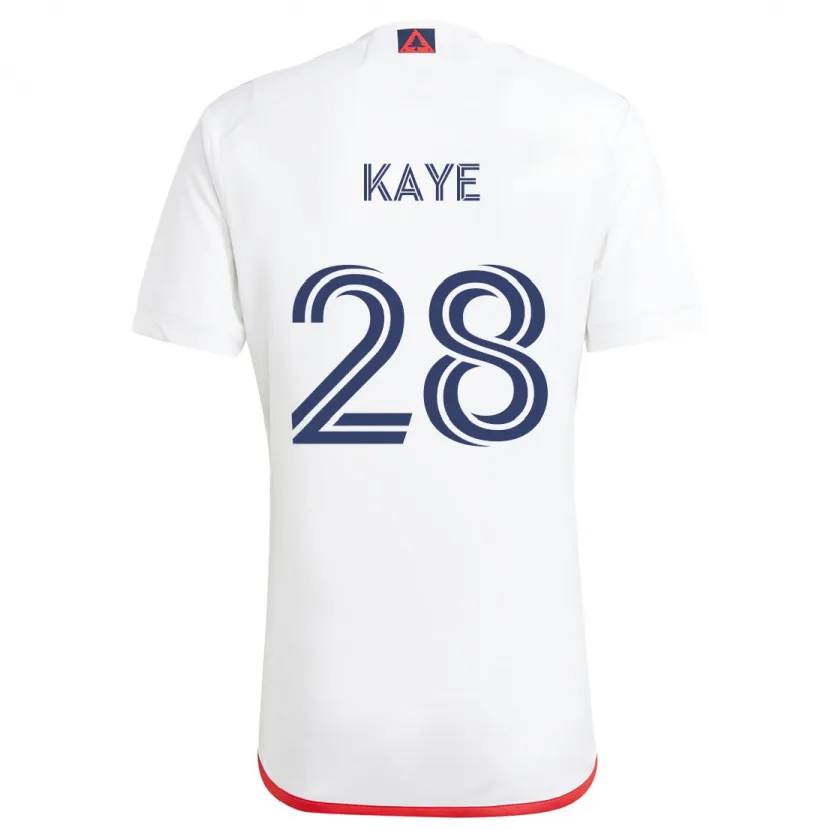 Danxen Kid Mark-Anthony Kaye #28 White Red Away Jersey 2024/25 T-Shirt