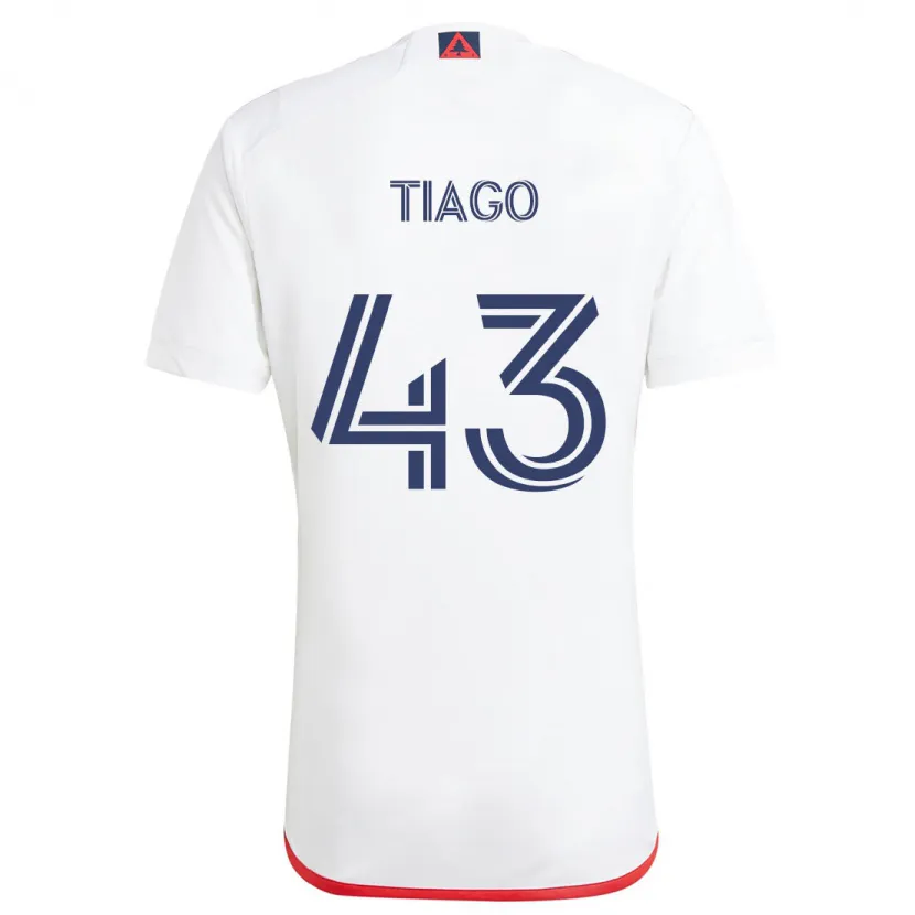 Danxen Kid Tiago #43 White Red Away Jersey 2024/25 T-Shirt