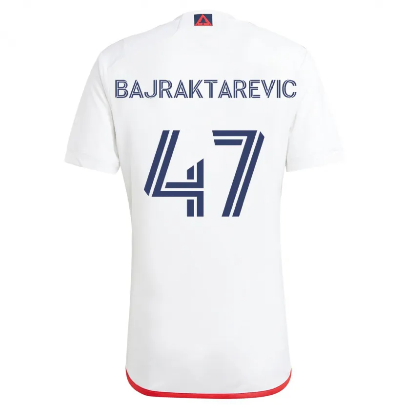 Danxen Kid Esmir Bajraktarević #47 White Red Away Jersey 2024/25 T-Shirt