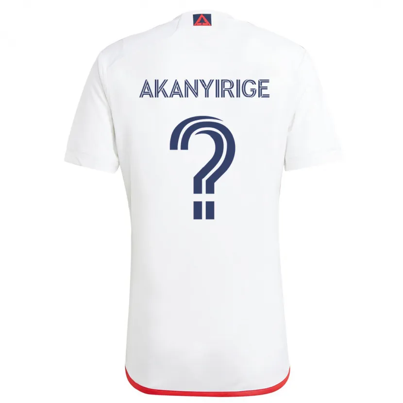 Danxen Kid Jacob Akanyirige #0 White Red Away Jersey 2024/25 T-Shirt